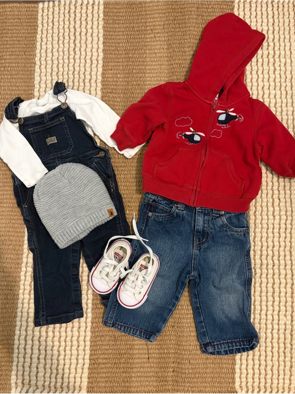 Boys bundle 6-9 mo / Converse Shoes size 3, Polo Jeans, Gymboree, Wrangler